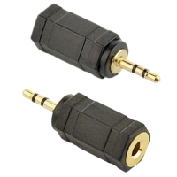Audio Adaptor Cablexpert A-3.5F-2.5M, 3.5mm 3-pin (F) - 2.5mm 3-pin (M), Negru