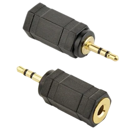 Audio Adaptor Cablexpert A-3.5F-2.5M, 3.5mm 3-pin (F) - 2.5mm 3-pin (M), Negru
