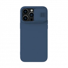 Husă Nillkin iPhone 14 Pro Max, CamShield Silky Silicone, Albastru