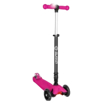Детский 3-колесный самокат YKS Foldable scooter, Розовый
