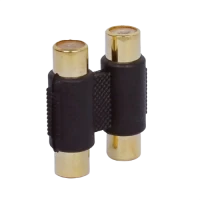 Audio Adaptor Cablexpert A-2RCAFF-01, 2x RCA (F) - 2x RCA (F), Negru