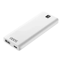 Портативное зарядное устройство Cellularline FreePower Slim 5000, 5мА·ч, Белый