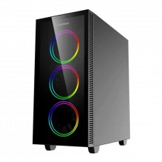 Carcasă PC Gamemax Draco XD, Midi-Tower, Fără PSU, Negru