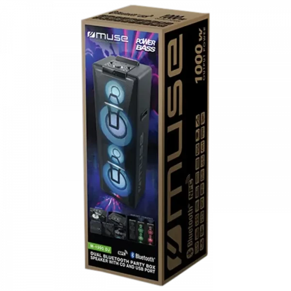 Портативная колонка MUSE M-1990 DJ, Чёрный