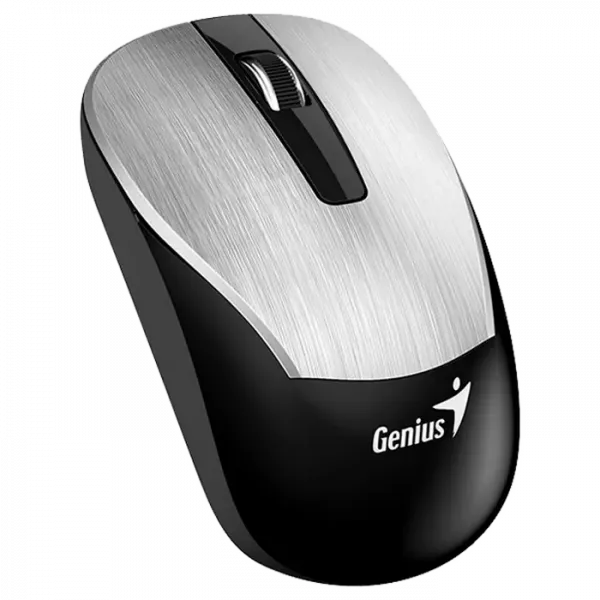 Mouse Wireless Genius ECO-8015, Argintiu
