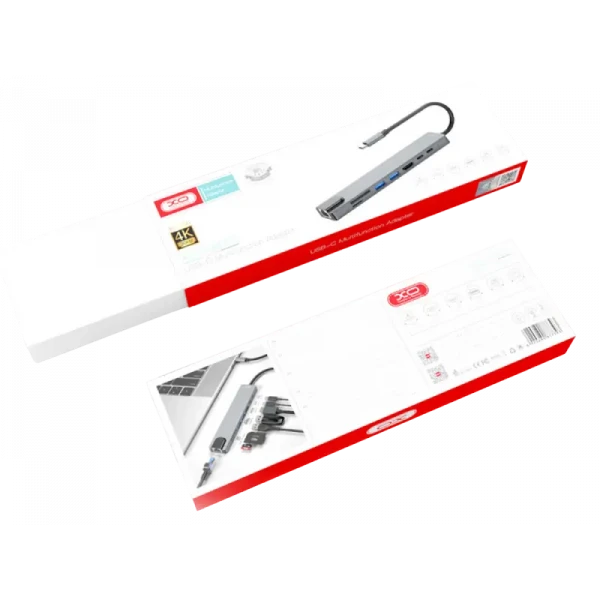 Adaptor USB XO HUB003, USB Type-C/HDMI, USB, USB type C, , Argintiu