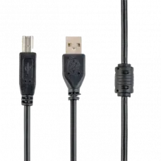Cablu de comunicație Cablexpert CCF-USB2-AMBM-10, USB Type-A/USB Type-B, 3m, Negru