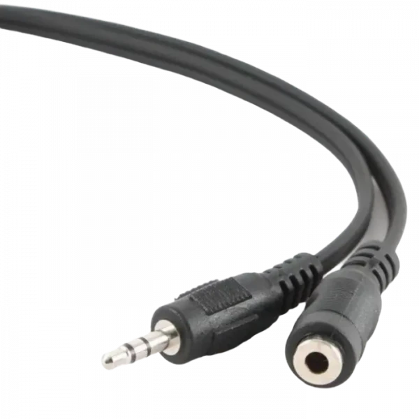 Аудиокабель Cablexpert CCA-423-5M, 3.5mm 3-pin (F) - 3.5mm 3-pin (M), 5м, Чёрный