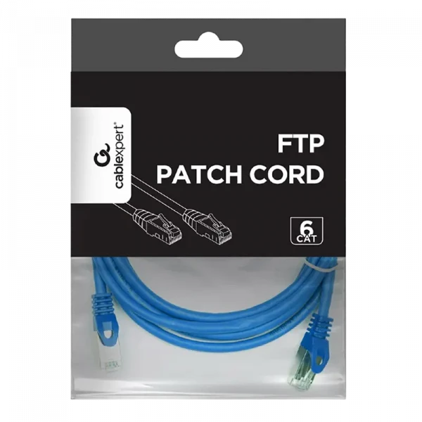Patch cord Cablexpert PP6-3M/B, Cat6 FTP , 3m, Albastru