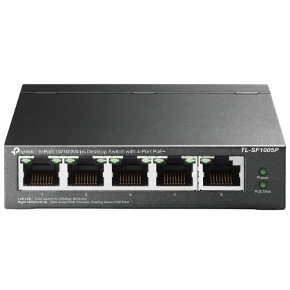 PoE коммутатор TP-LINK TL-SF1005P, 4x IEEE 802.3af/at
