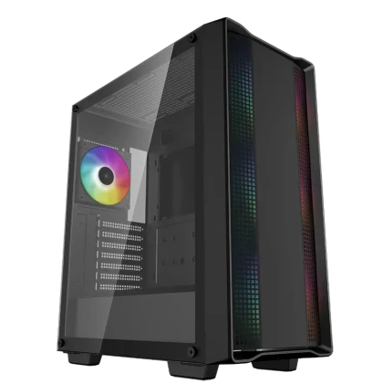 Carcasă PC Deepcool CC560 ARGB V2, Midi-Tower, Fără PSU, Negru