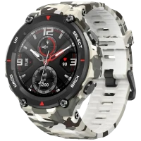 Смарт-часы Xiaomi Amazfit T-Rex, Камуфляжный зеленый Полимерный Корпус с Камуфляжным зеленым ремешком