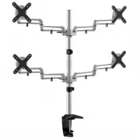 Table/desk stand for 4 monitors Reflecta FLEXO Desk 23-1010Q 12-23 , 75x75, 100x100, 8kg/bracket.