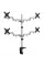 Table/desk stand for 4 monitors Reflecta FLEXO Desk 23-1010Q 12-23 , 75x75, 100x100, 8kg/bracket.