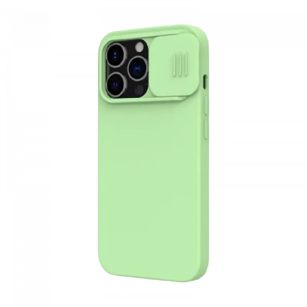 Husă Nillkin iPhone 13 Pro, CamShield Silky Silicone, Mint Green