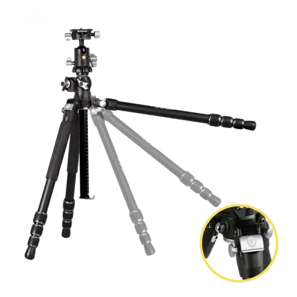 Trepied/Monopod Vanguard VEO3T+ 234AB, Cap cu bilă cu două axe, Negru