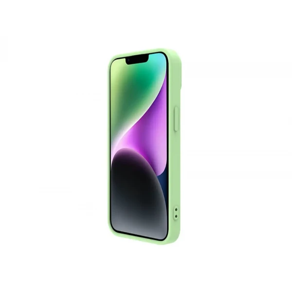 Husă Nillkin iPhone 14, CamShield Silky Silicone, Verde