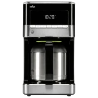 Капельная кофеварка Braun KF 7125 BK, 1000Вт, Черный | Нержавеющая сталь