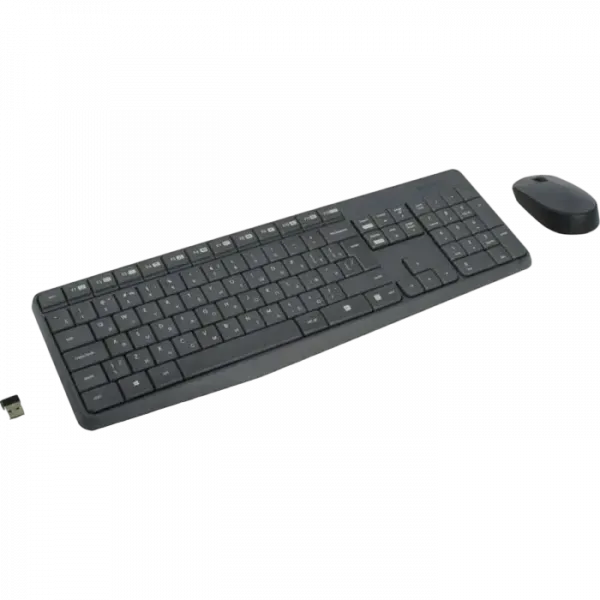 Set Tastatură + Mouse Logitech MK235, Fără fir, Grey