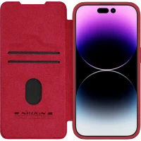 Чехол книжка Nillkin iPhone 15 Pro - Qin Pro, Красный
