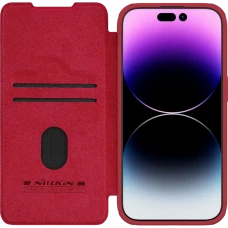 Чехол книжка Nillkin iPhone 15 Pro - Qin Pro, Красный