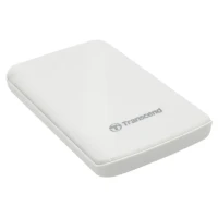Внешний портативный жесткий диск Transcend StoreJet 25D3, 1 TB, Глянцевый Белый (TS1TSJ25D3W)