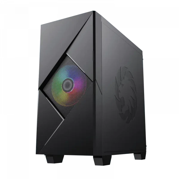 Компьютерный корпус Gamemax Cyclops, Midi-Tower, Без блока питания, Чёрный