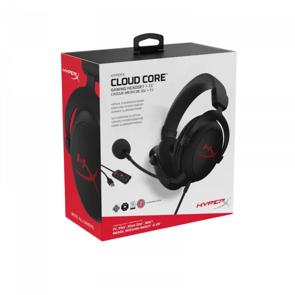 Наушники HyperX Cloud II Core, Беспроводной, Чёрный