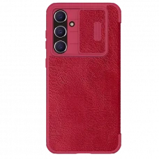 Husă tip carte Nillkin Samsung Galaxy S23 FE Qin Pro, Roșu