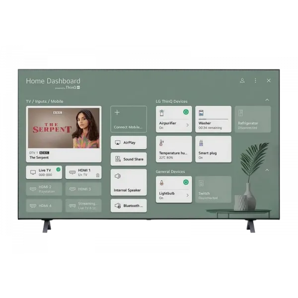 50 LED SMART TV LG 50UP80006LA, 3840x2160 4K UHD, webOS, Negru