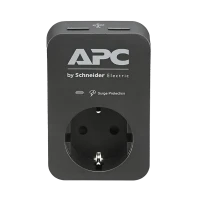 Сетевой фильтр APC Essential SurgeArrest PME1WU2BRS, 1 Розеток, Чёрный