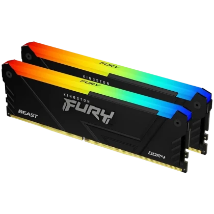 Memorie RAM Kingston FURY Beast RGB, DDR4 SDRAM, 3200 MHz, 16GB, KF432C16BB2AK2/16