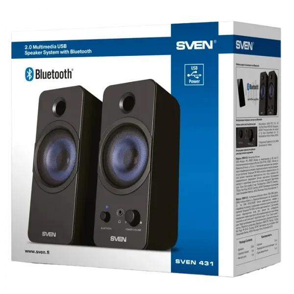 Boxe pentru calculator 2.0 SVEN 431, Negru