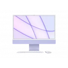 Computer All-in-One Apple iMac A2438, M1 with 8-core CPU and 8-core GPU, 16GB/512GB, macOS Big Sur, Purple