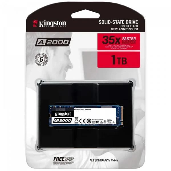 Накопитель SSD Kingston A2000, 1024Гб, SA2000M8/1000G