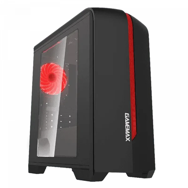 Компьютерный корпус Gamemax Centauri, Midi-Tower, Без блока питания, Черный/Красный