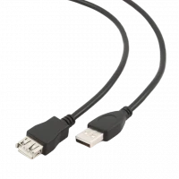 Cablu prelungitor Gembird CCF-USB2-AMAF-10, USB Type-A (F)/USB Type-A (M), 3m, Negru