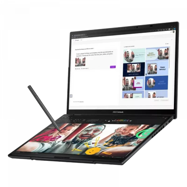 Laptop 14 ASUS Zenbook DUO OLED UX8406MA, Inkwell Gray, Intel Core Ultra 7 155H, 16GB/1024GB, Windows 11 Home