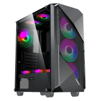 Компьютерный корпус Gamemax Revolt, Midi-Tower, Без блока питания, Чёрный