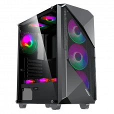 Carcasă PC Gamemax Revolt, Midi-Tower, Fără PSU, Negru