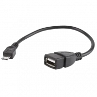 Адаптер USB Cablexpert A-OTG-AFBM-03, USB Type-A/USB Type-B, 0,15м, Чёрный