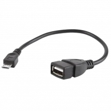 Адаптер USB Cablexpert A-OTG-AFBM-03, USB Type-A/USB Type-B, 0,15м, Чёрный