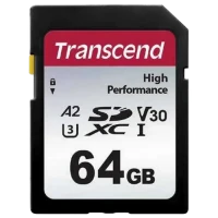 Карта памяти Transcend SDXC Class 10, 64Гб (TS64GSDC330S)