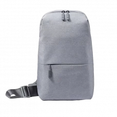 Rucsac zilnic Xiaomi Mi City Sling Bag, Poliester, Gri deschis