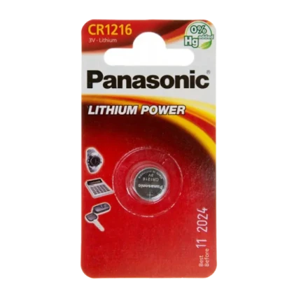 Дисковые батарейки Panasonic CR-1216EL, CR1216, 1шт.