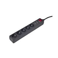 Prelungitor electric Gembird SPG5-C-15, 5 Prize, 4,5m, Negru