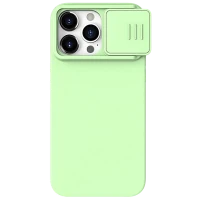 Чехол Nillkin iPhone 15 Pro, CamShield Silky Silicone, Mint Green