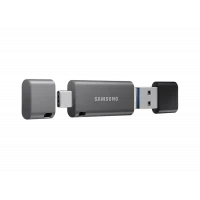 USB Flash накопитель Samsung DUO Plus, 32Гб, Чёрный/Серый