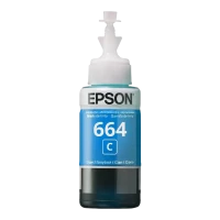 Контейнер с чернилами Epson T664, 70мл, Голубой