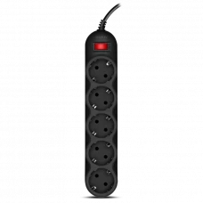 Prelungitor electric SVEN SF-05L, 5 Prize, 1,8m, Negru
